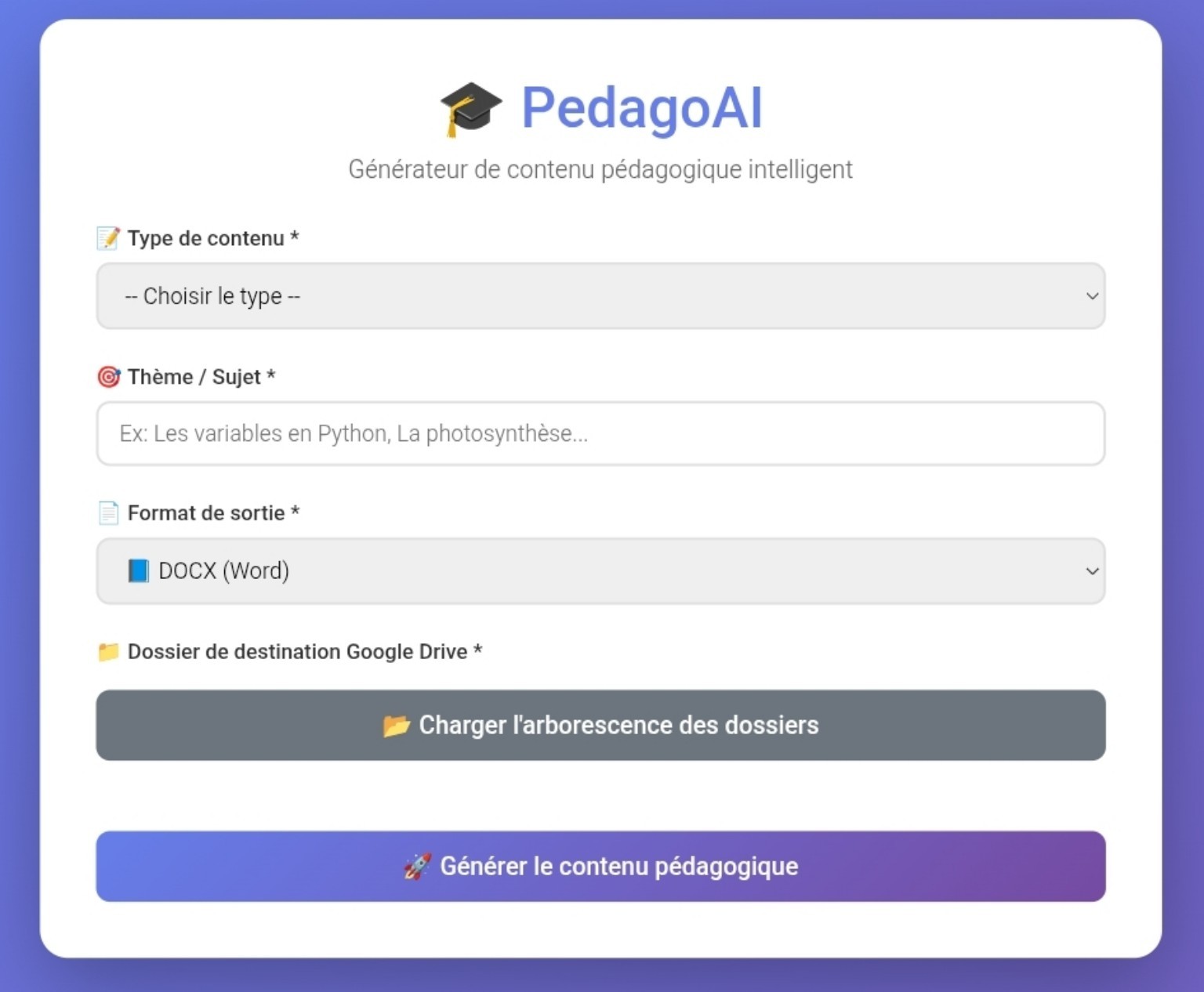 Interface PedagoAI